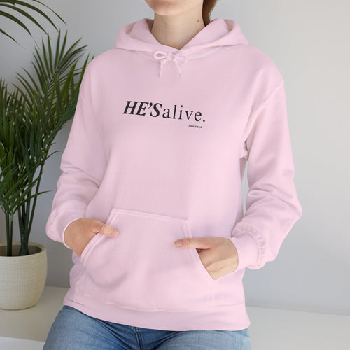 HE'S Alive. Jesus is King Hoodie – Faith Statement
