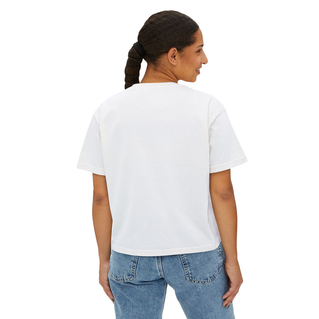 Sunday Club Women’s Boxy Tee — Casual Weekend Graphic Shirt