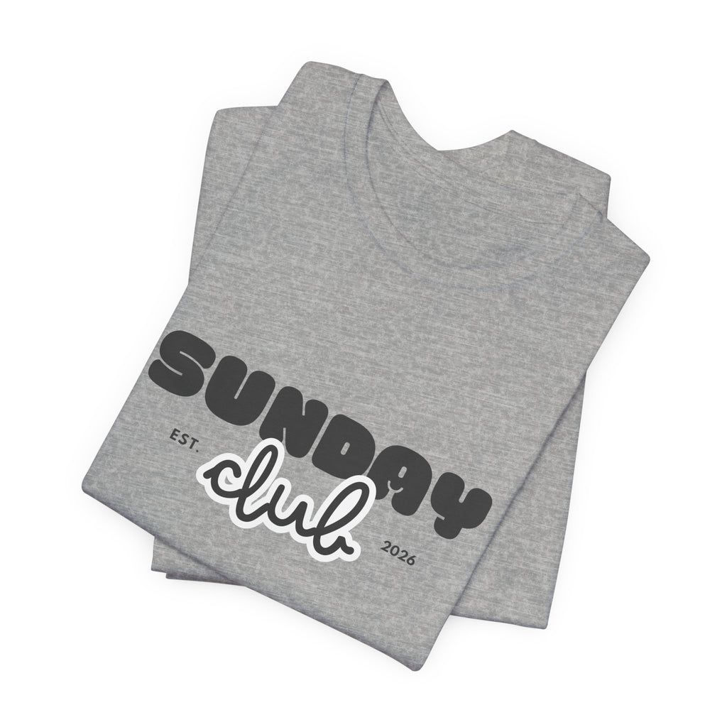 Sunday Club T-Shirt — Vintage Script Graphic Tee