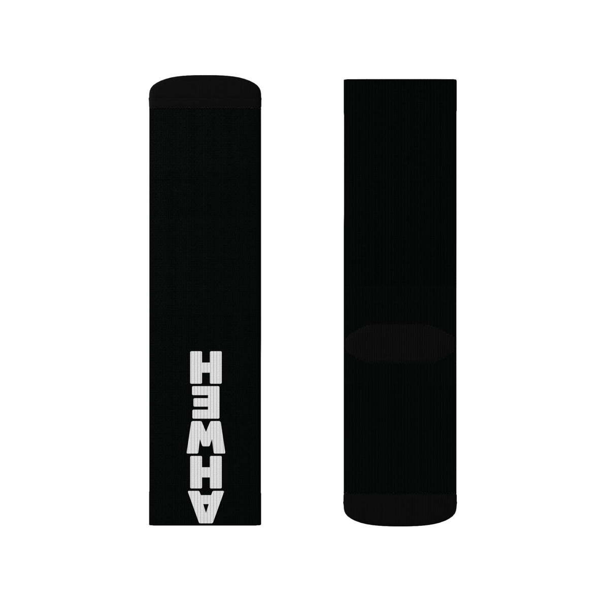 YAHWEH Black Socks – Athletic Crew Socks