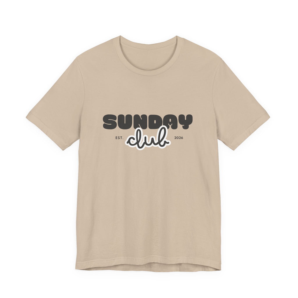 Sunday Club T-Shirt — Vintage Script Graphic Tee