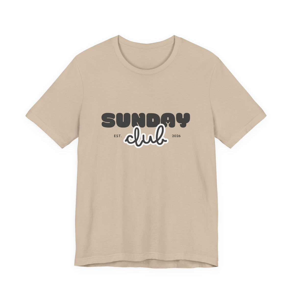 Sunday Club T-Shirt — Vintage Script Graphic Tee