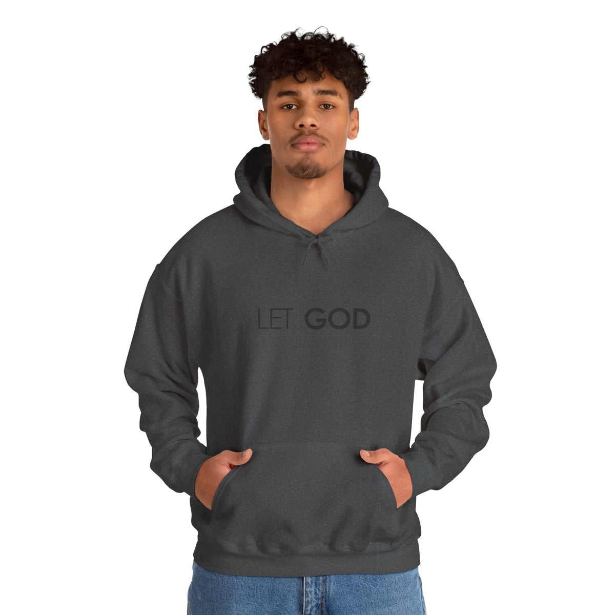 Let God, Matthew 11:28  Hoodie — Minimal Faith Graphic Pullover