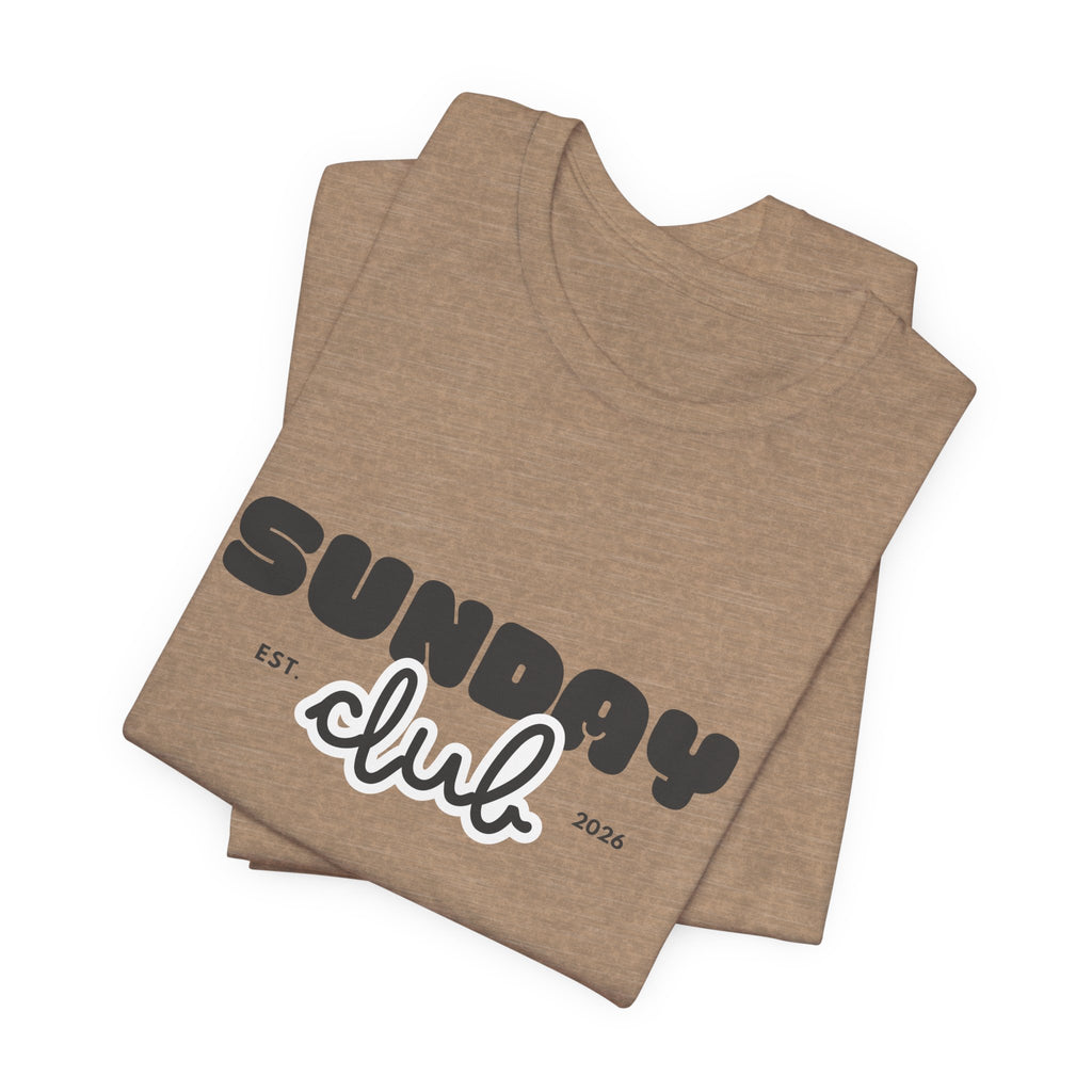Sunday Club T-Shirt — Vintage Script Graphic Tee