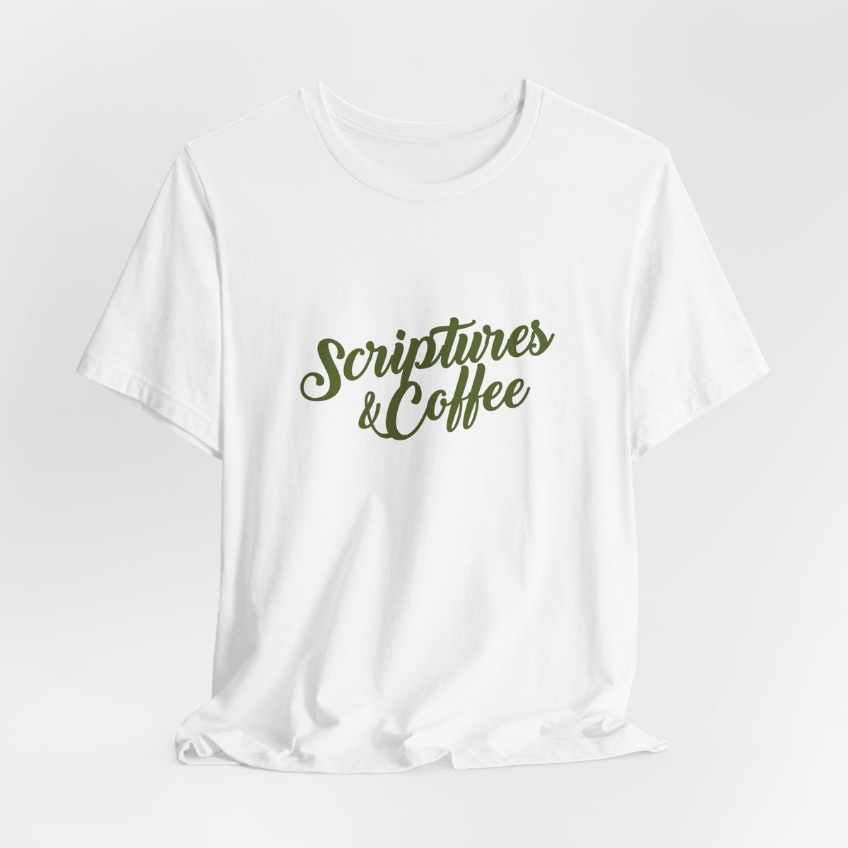 Scriptures & Coffee T‑Shirt – Faith & Coffee Graphic Tee
