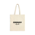 Sunday Club Tote Bag — Cotton Canvas Grocery & Market Tote
