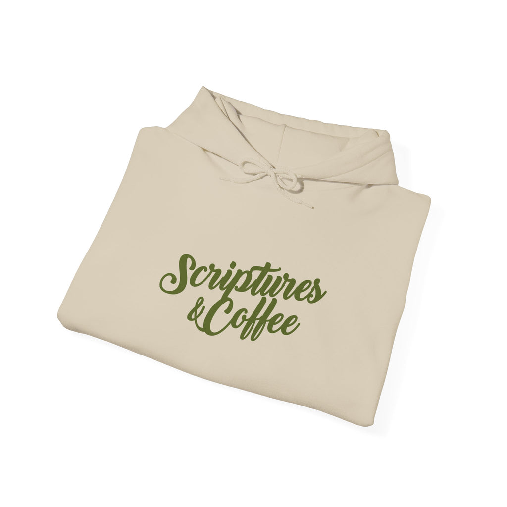 Scriptures & Coffee Hoodie – Christian Faith Graphic Pullover