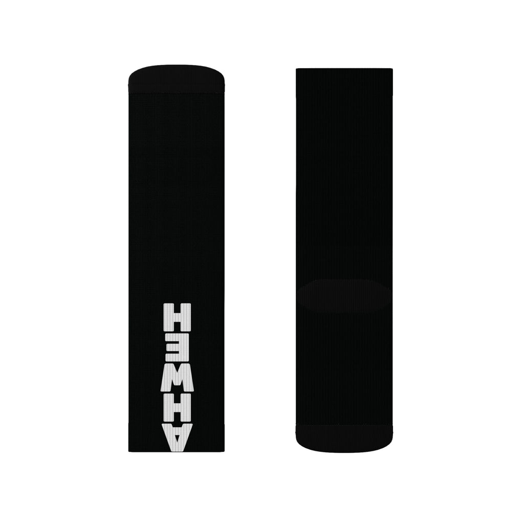 YAHWEH Black Socks – Athletic Crew Socks
