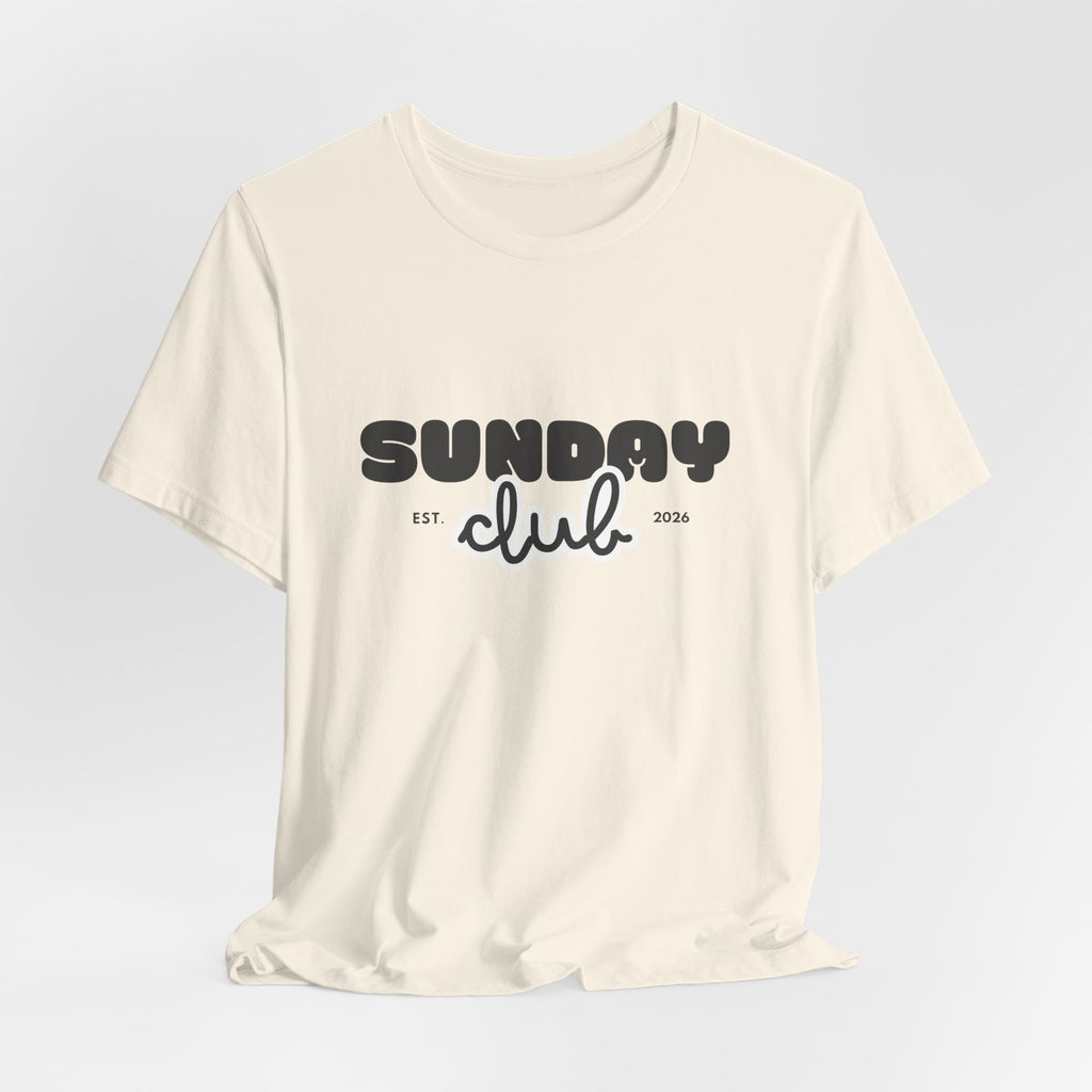 Sunday Club T-Shirt — Vintage Script Graphic Tee