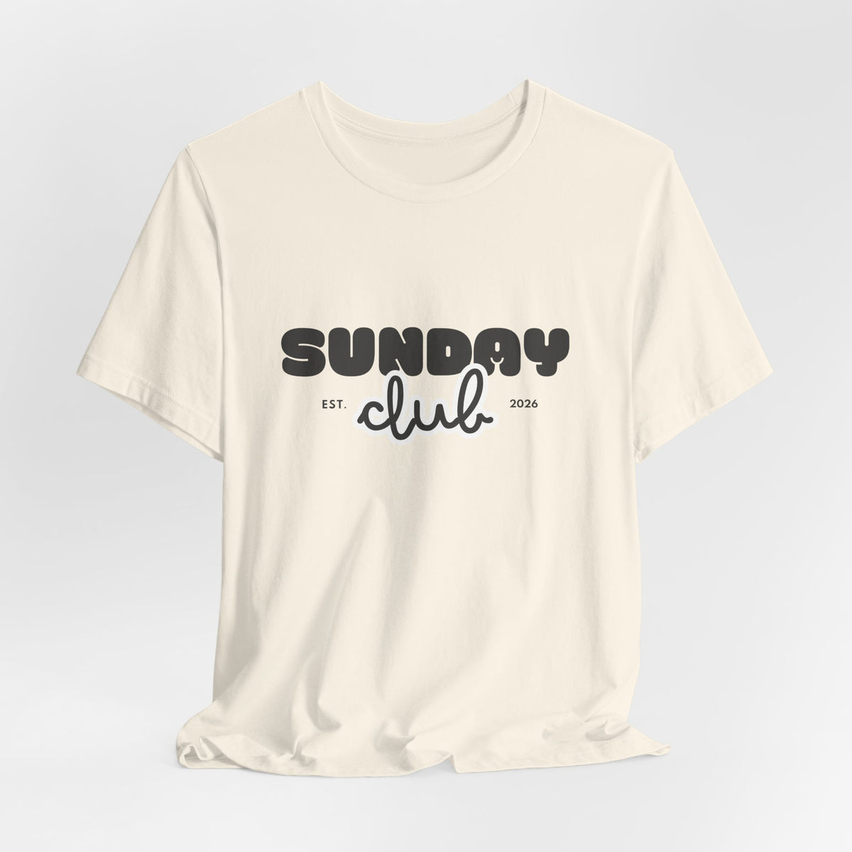 Sunday Club T-Shirt — Vintage Script Graphic Tee