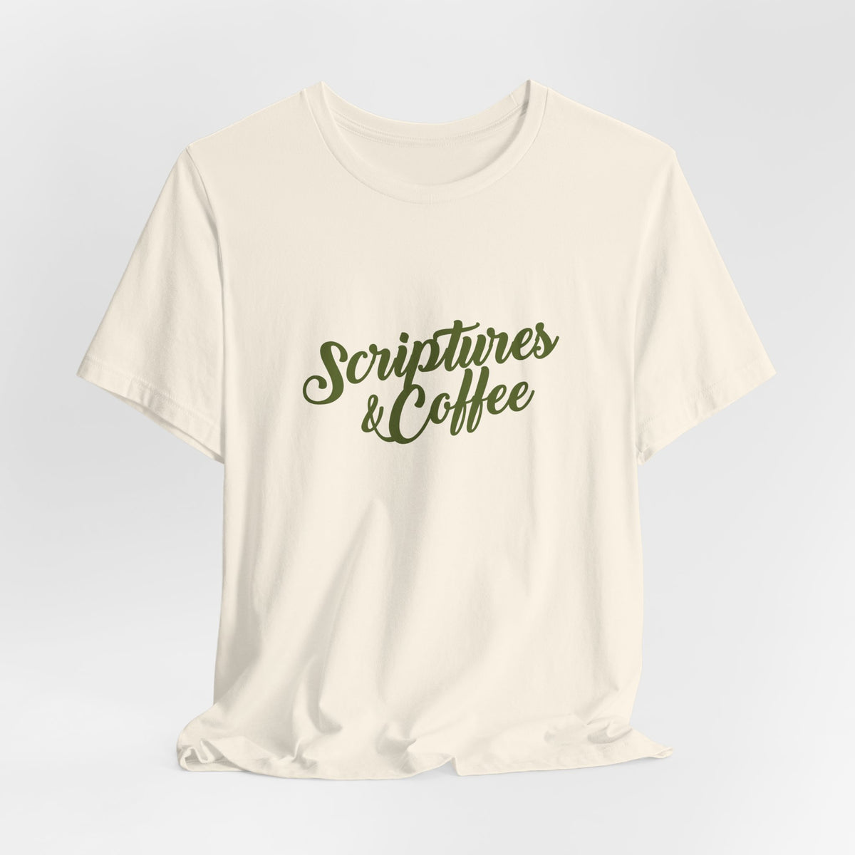 Scriptures & Coffee T‑Shirt – Faith & Coffee Graphic Tee