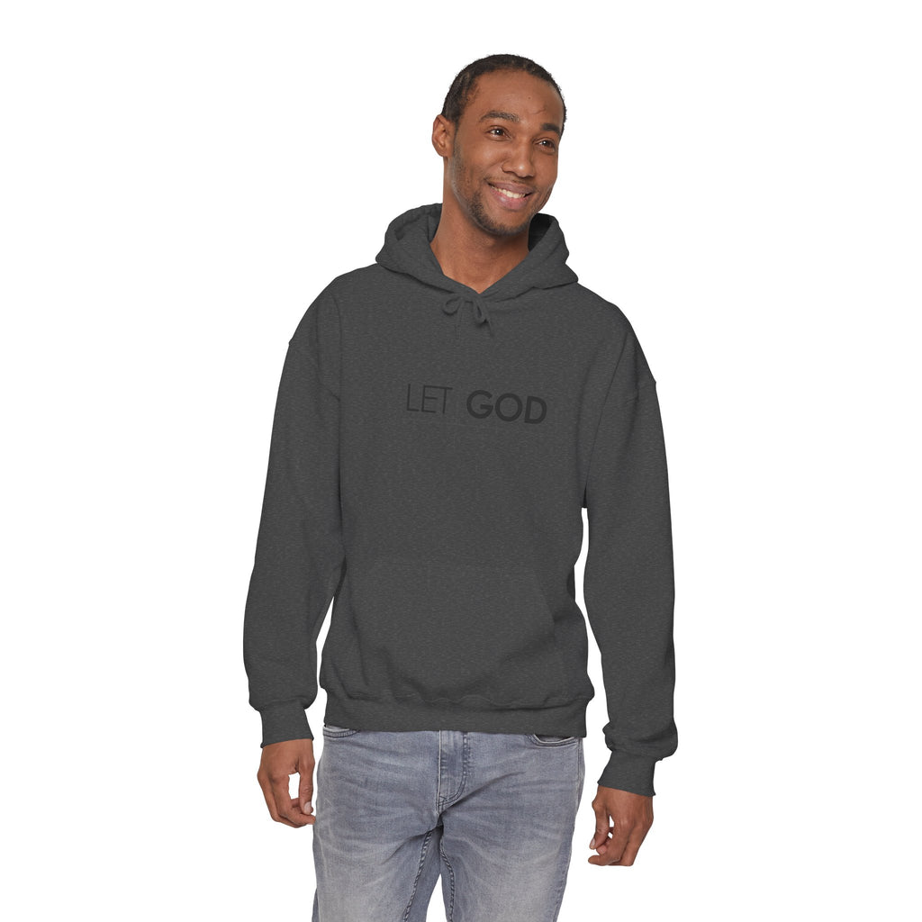 Let God, Matthew 11:28  Hoodie — Minimal Faith Graphic Pullover