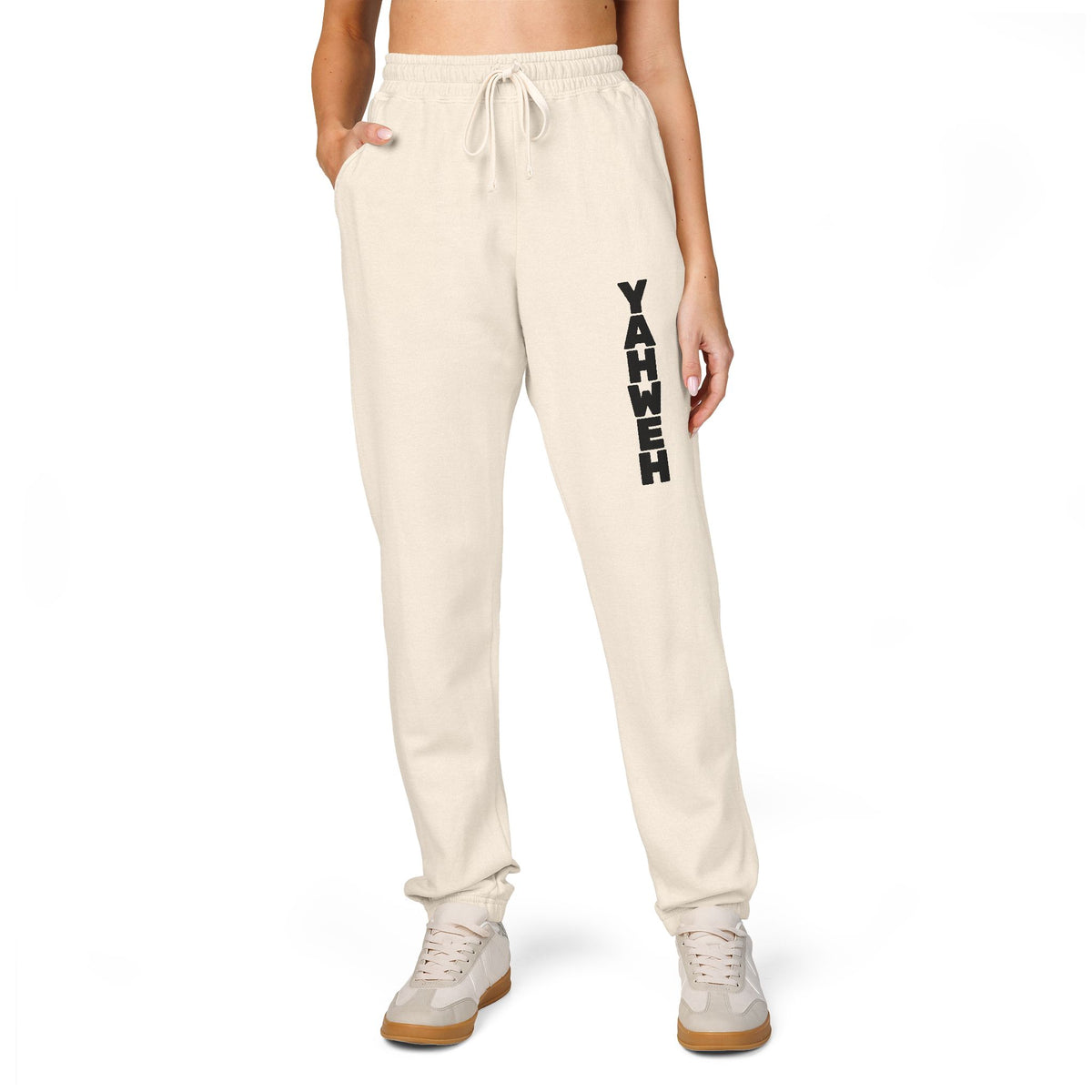 YAHWEH- Vertical Script Sweatpants — Unisex Graphic Joggers