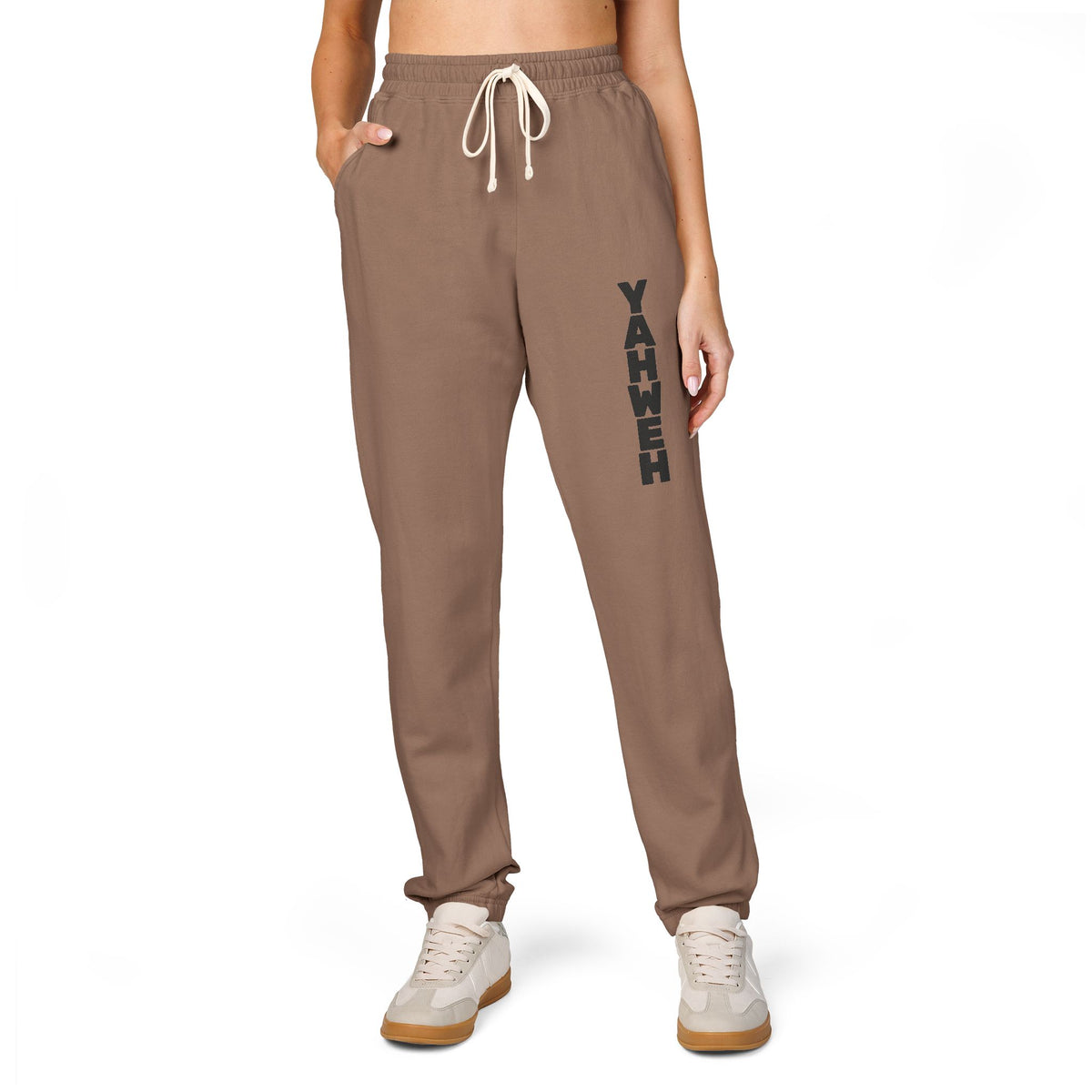 YAHWEH- Vertical Script Sweatpants — Unisex Graphic Joggers