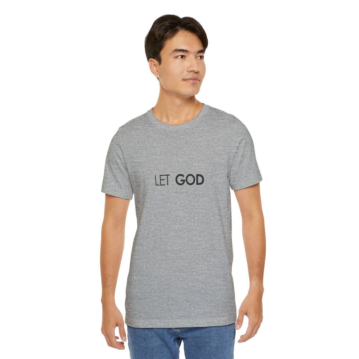 Let God, Matthew 11:28 T-Shirt — Minimal Christian Faith Tee