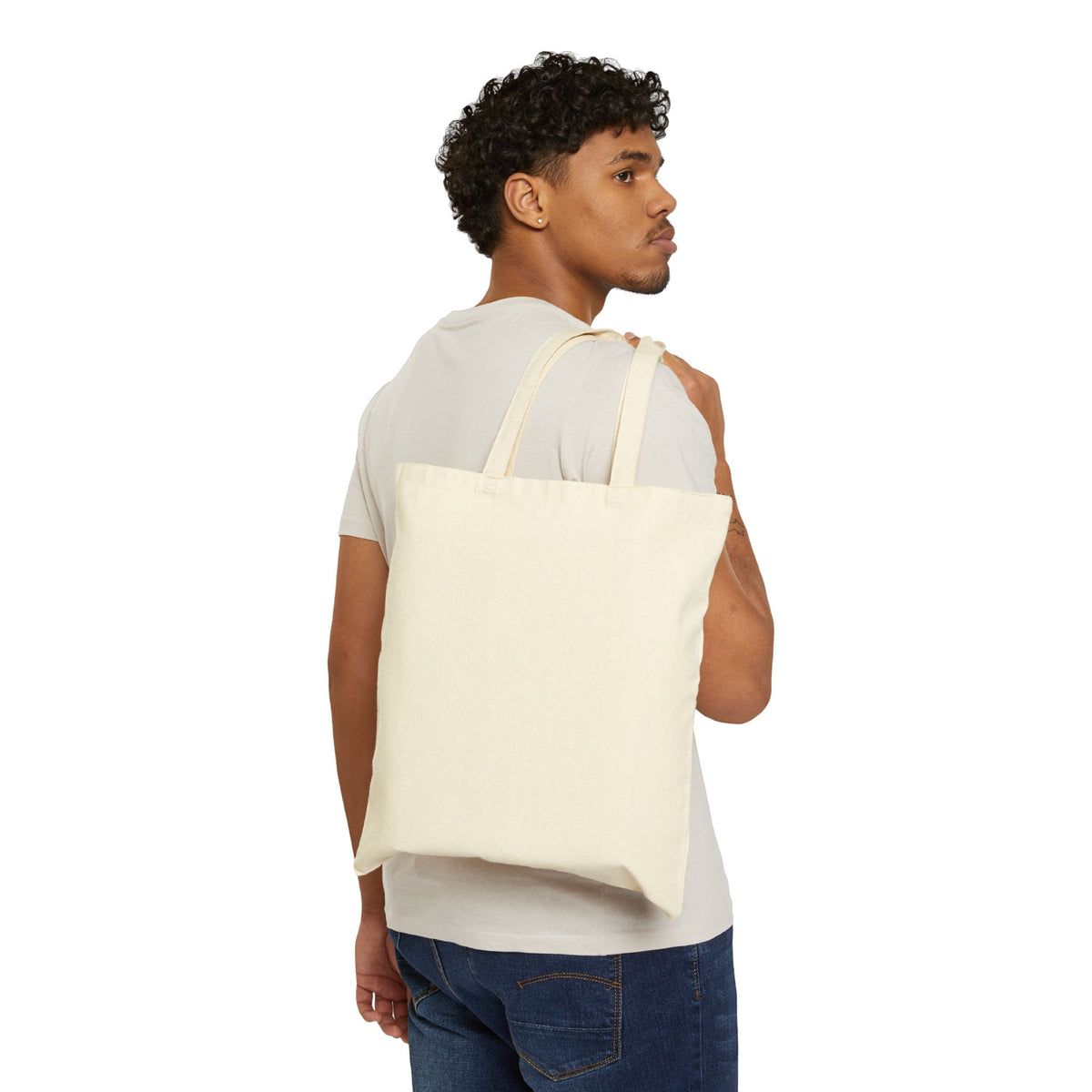 HE'S Alive Cotton Tote Bag — Religious Scripture Faith Canvas Shopper