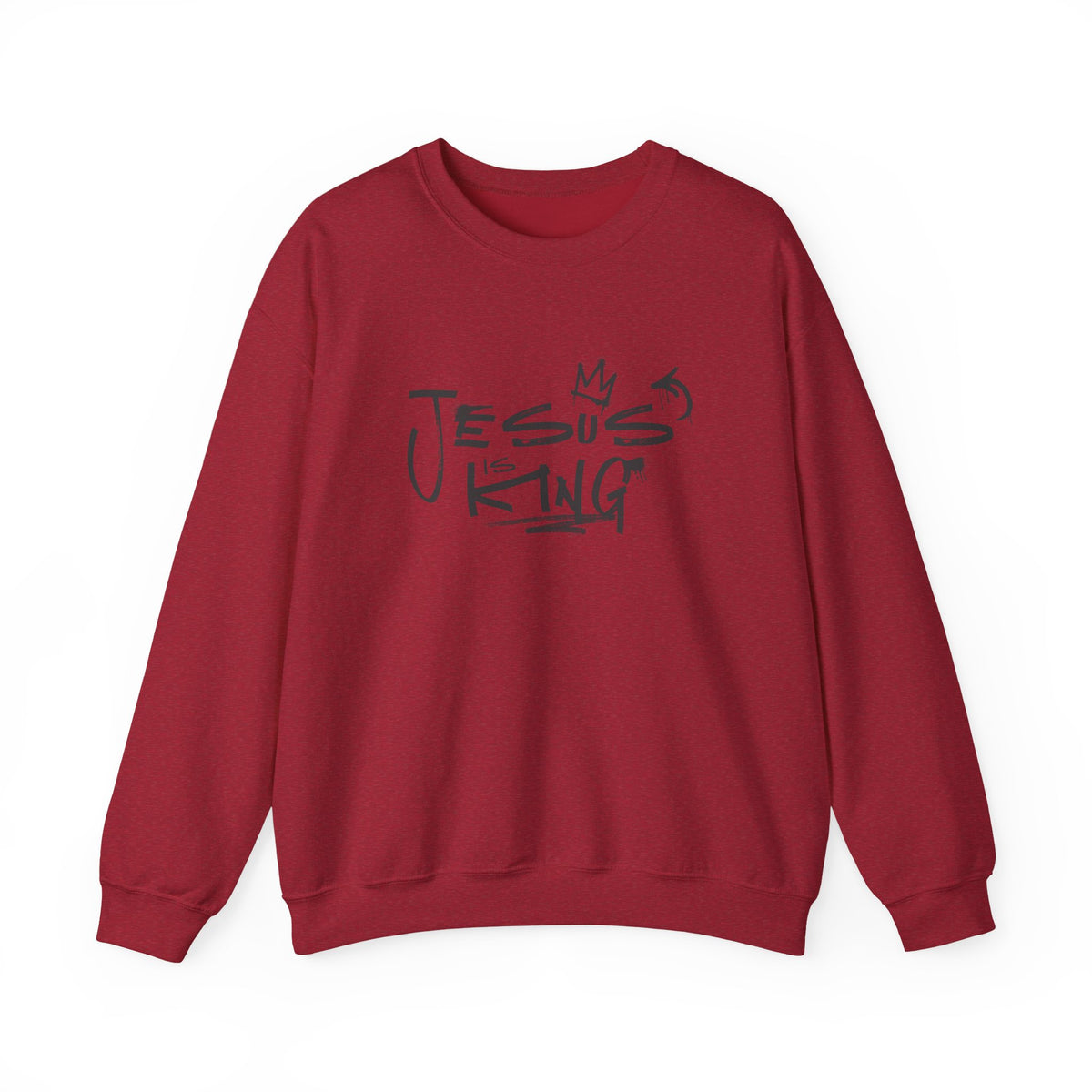 Jesus Is King Crewneck Sweatshirt — Faith-Inspired Graphic Pullover