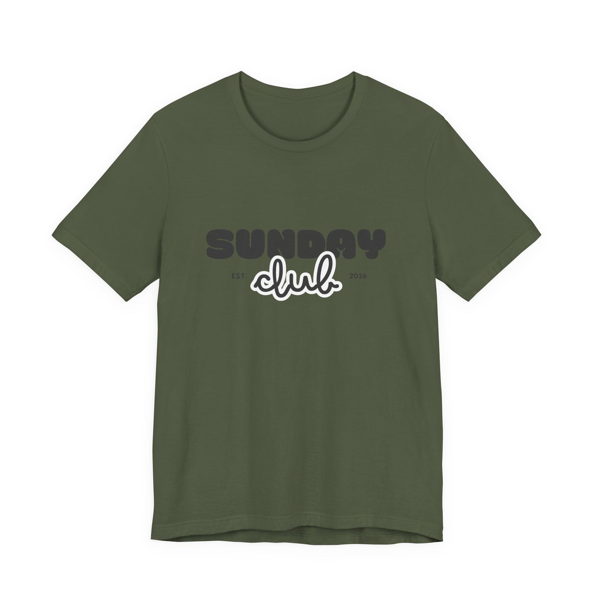 Sunday Club T-Shirt — Vintage Script Graphic Tee