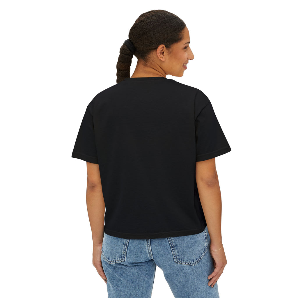 Scriptures & Coffee Women's Boxy Tee — Faith-Based Minimalist Graphic Shirt