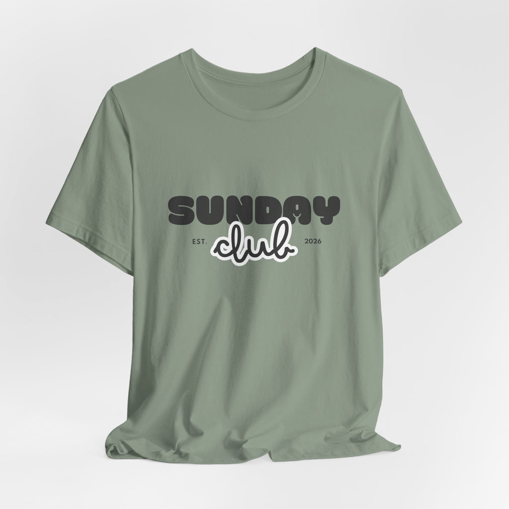 Sunday Club T-Shirt — Vintage Script Graphic Tee