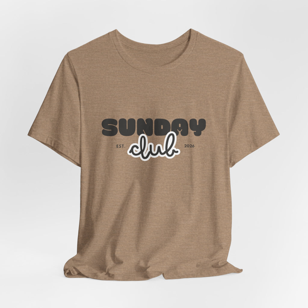 Sunday Club T-Shirt — Vintage Script Graphic Tee