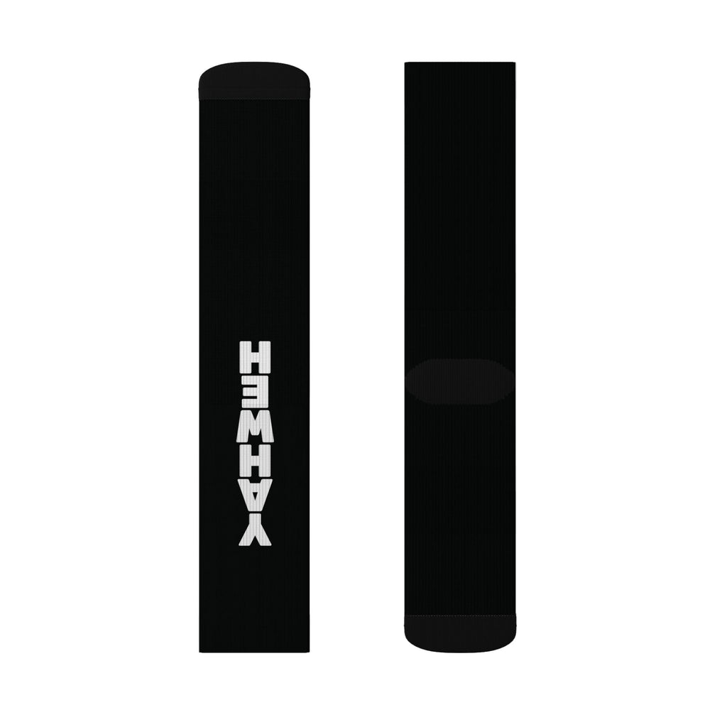 YAHWEH Black Socks – Athletic Crew Socks