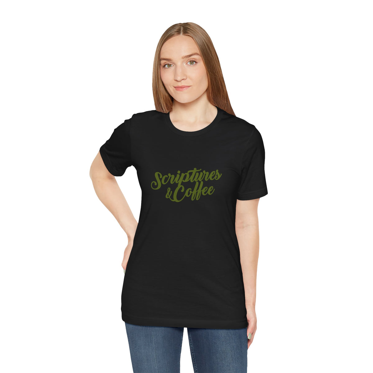 Scriptures & Coffee T‑Shirt – Faith & Coffee Graphic Tee