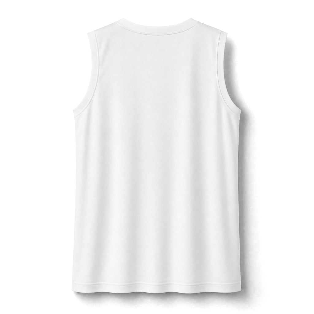 Yahweh V-Neck Sports Top — Black Letters Sleeveless Tee