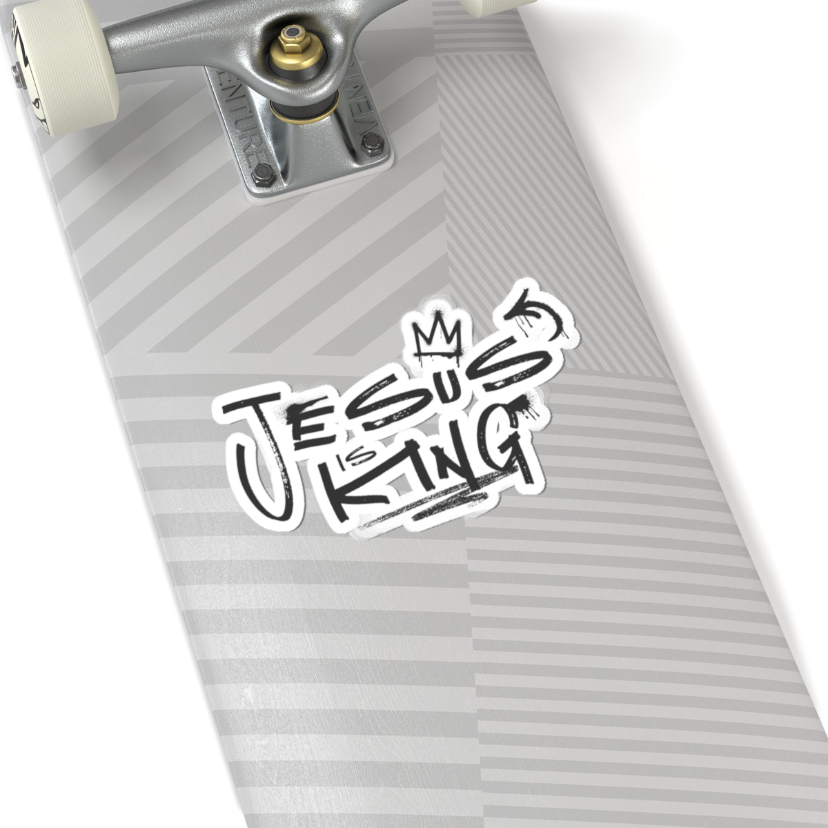 Jesus Is King Sticker — Graffiti Christian Kiss-Cut Decal