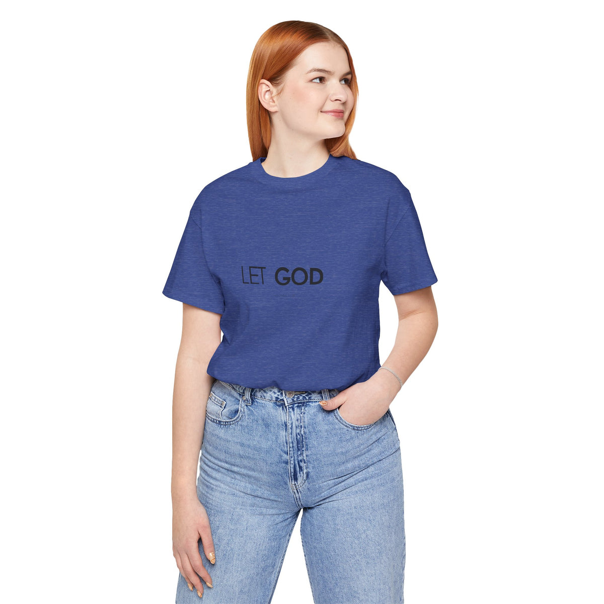Let God, Matthew 11:28 T-Shirt — Minimal Christian Faith Tee