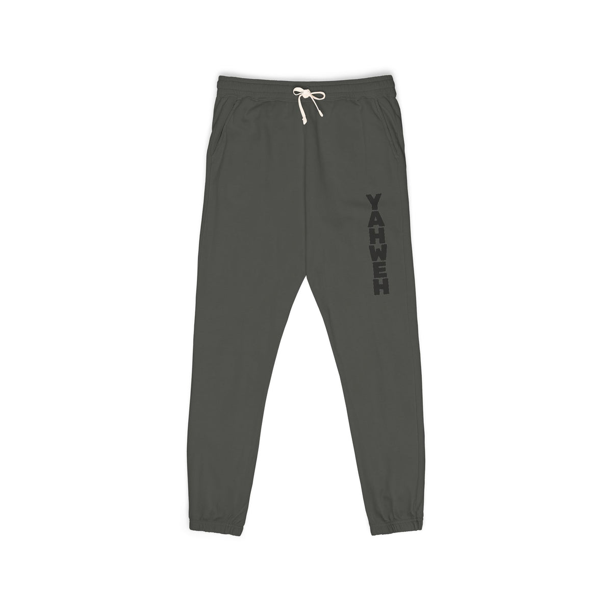 YAHWEH- Vertical Script Sweatpants — Unisex Graphic Joggers