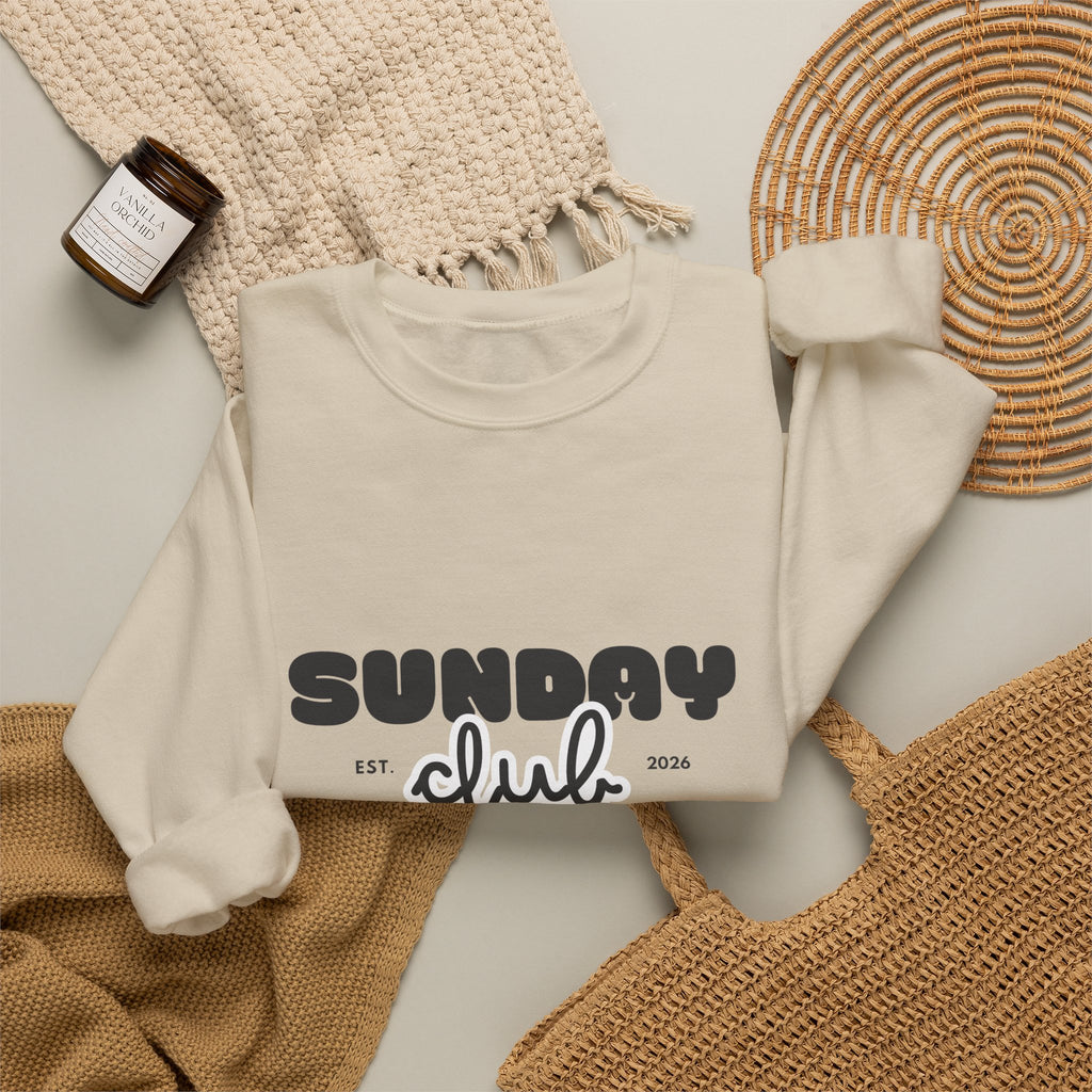 Sunday Club Sweatshirt — Cozy Retro Graphic Crewneck