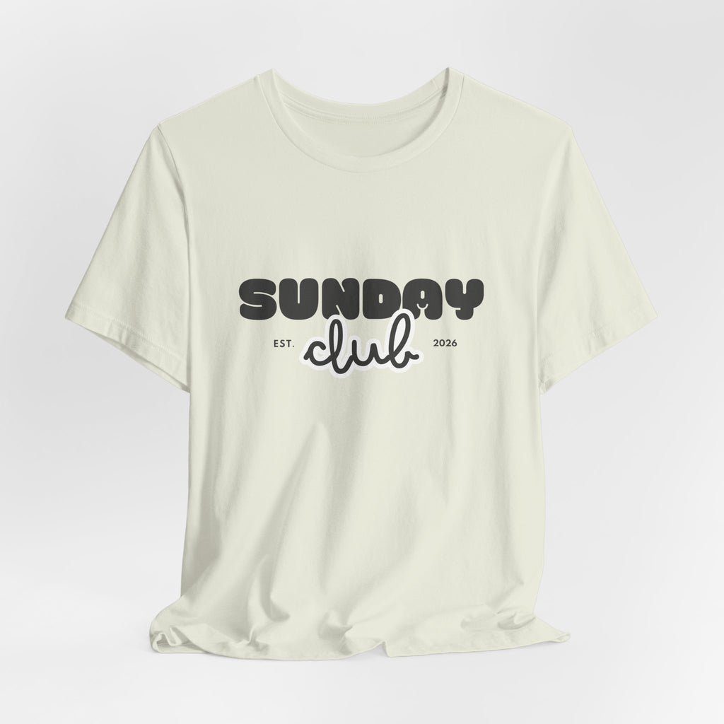 Sunday Club T-Shirt — Vintage Script Graphic Tee