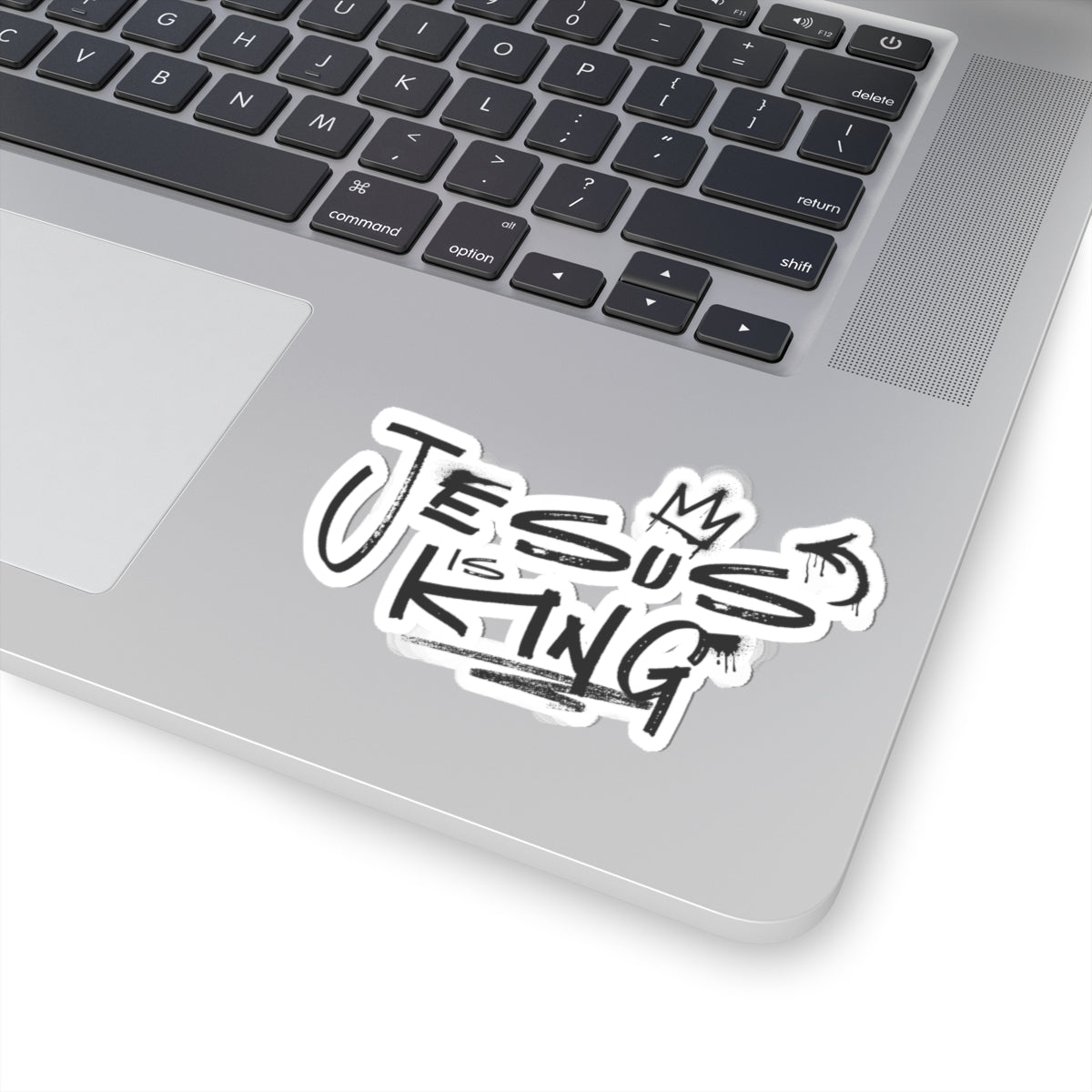 Jesus Is King Sticker — Graffiti Christian Kiss-Cut Decal