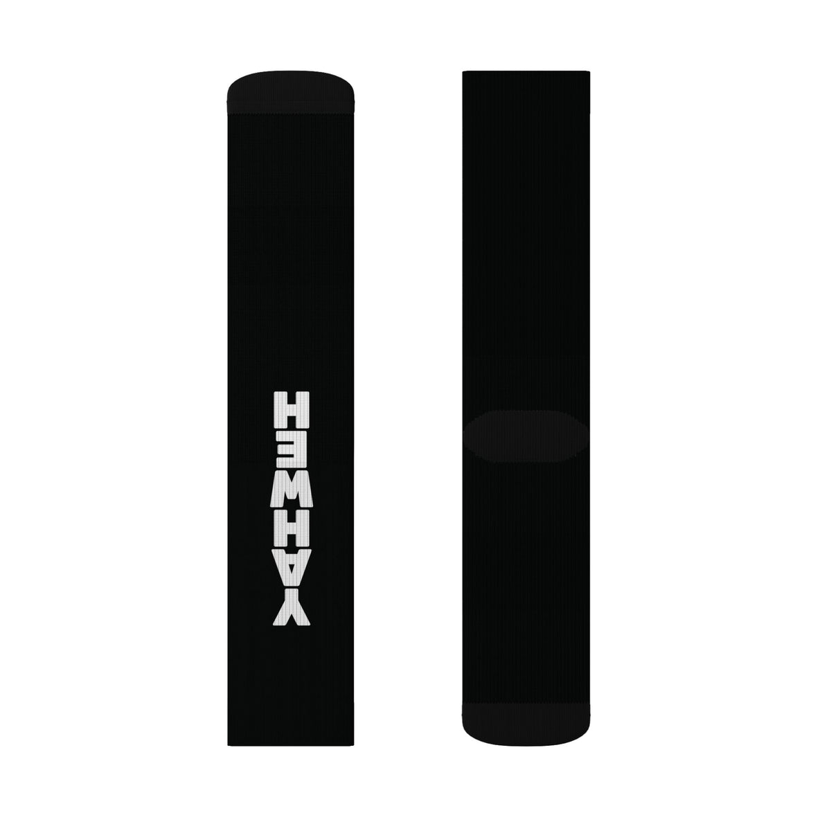 YAHWEH Black Socks – Athletic Crew Socks