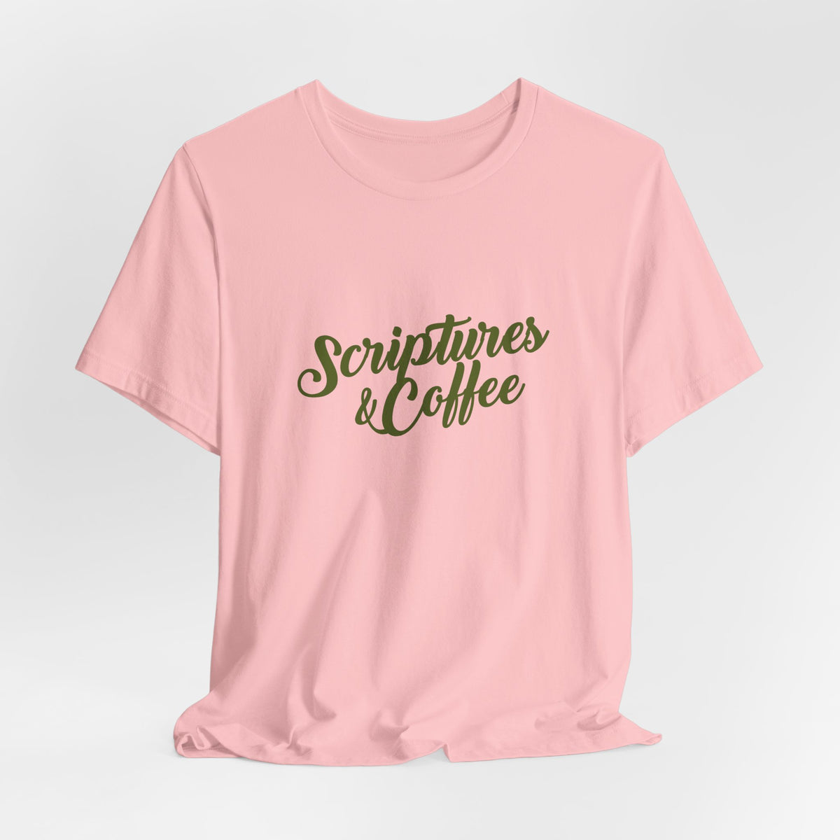 Scriptures & Coffee T‑Shirt – Faith & Coffee Graphic Tee