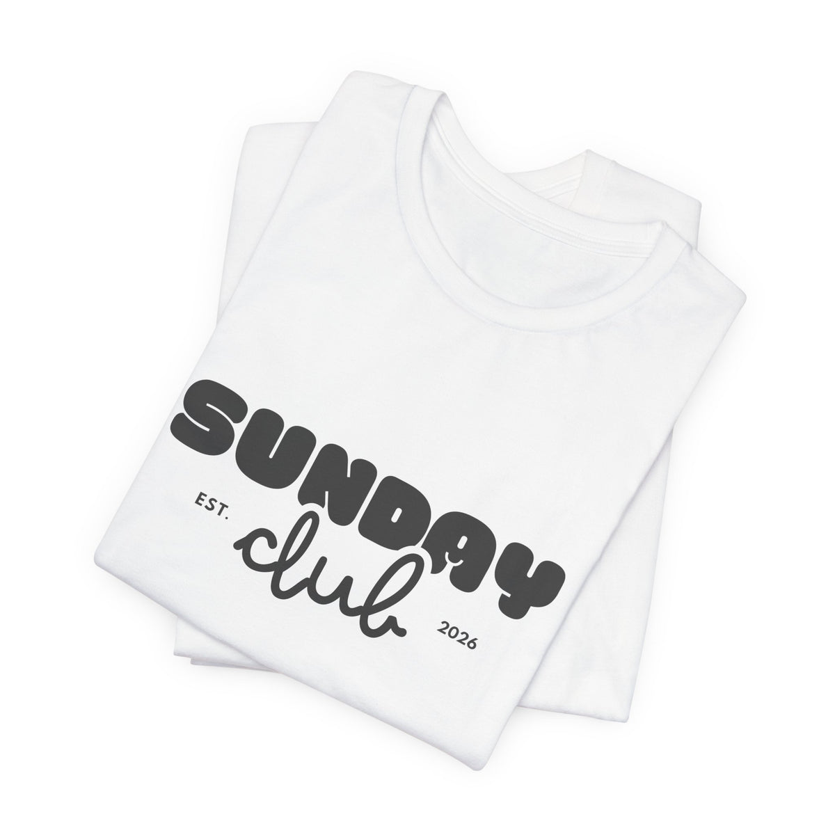 Sunday Club T-Shirt — Vintage Script Graphic Tee