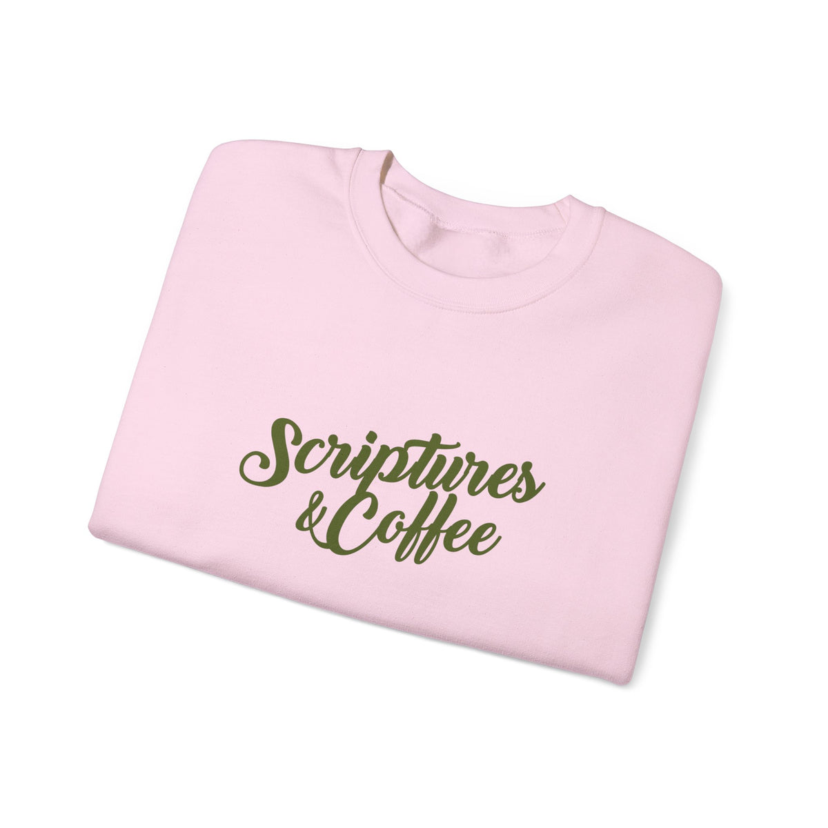 Scriptures & Coffee Crewneck Sweatshirt – Christian Faith & Coffee Graphic Pullover