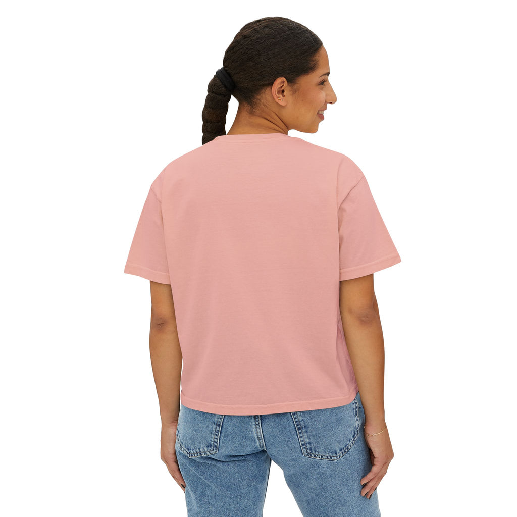 Sunday Club Women’s Boxy Tee — Casual Weekend Graphic Shirt