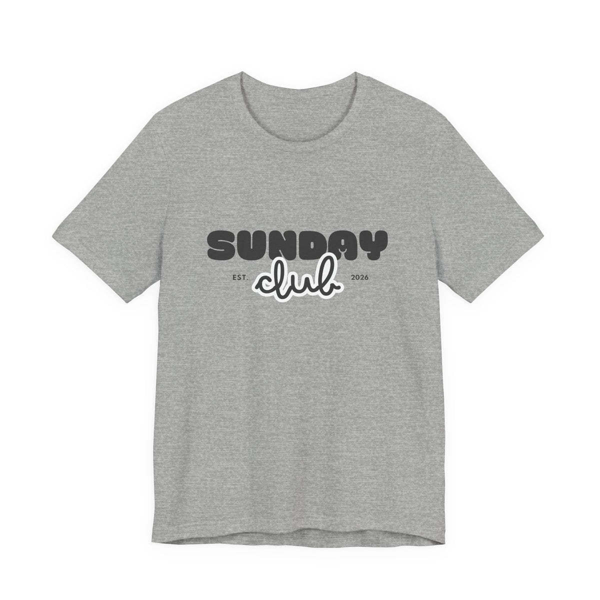 Sunday Club T-Shirt — Vintage Script Graphic Tee