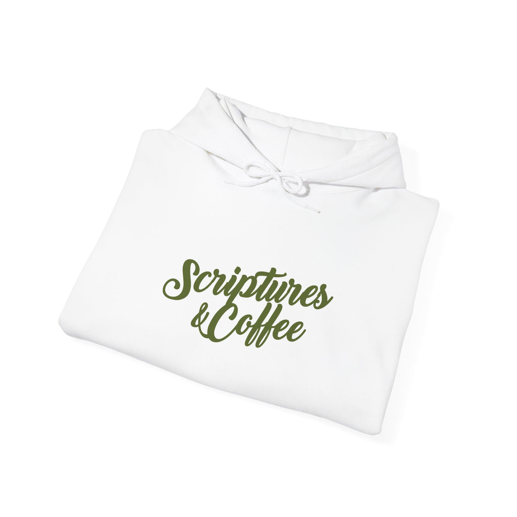 Scriptures & Coffee Hoodie – Christian Faith Graphic Pullover