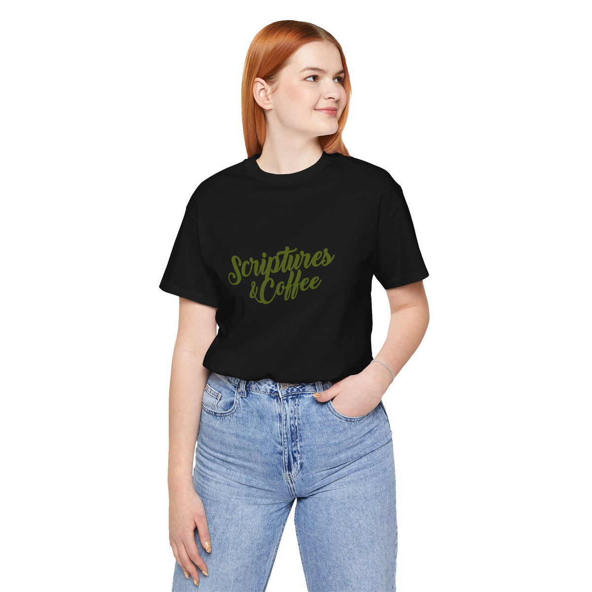 Scriptures & Coffee T‑Shirt – Faith & Coffee Graphic Tee