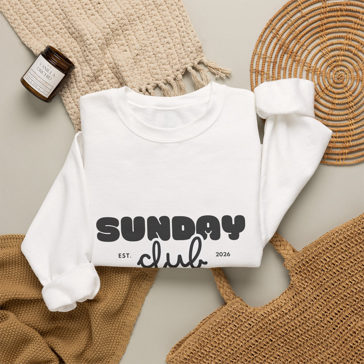 Sunday Club Sweatshirt — Cozy Retro Graphic Crewneck