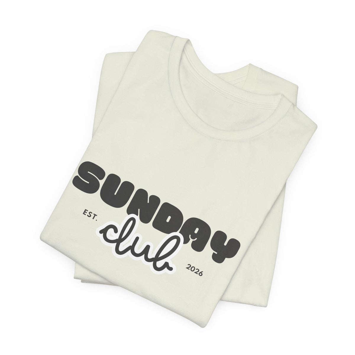 Sunday Club T-Shirt — Vintage Script Graphic Tee