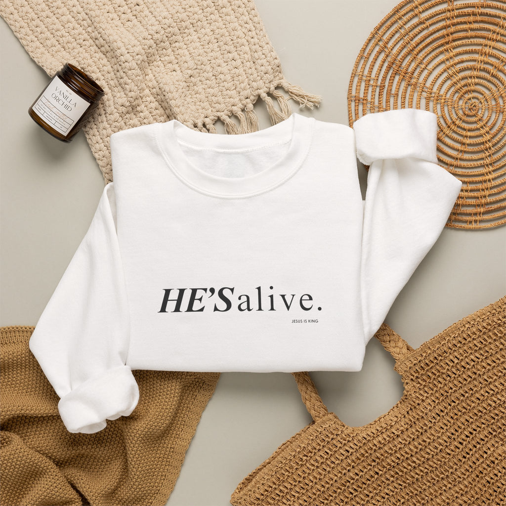 HE’S Alive.Jesus is King - Crewneck Sweatshirt
