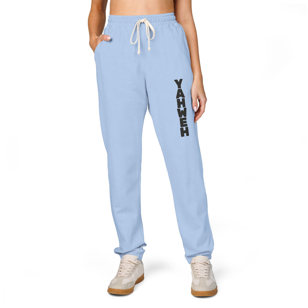 YAHWEH- Vertical Script Sweatpants — Unisex Graphic Joggers