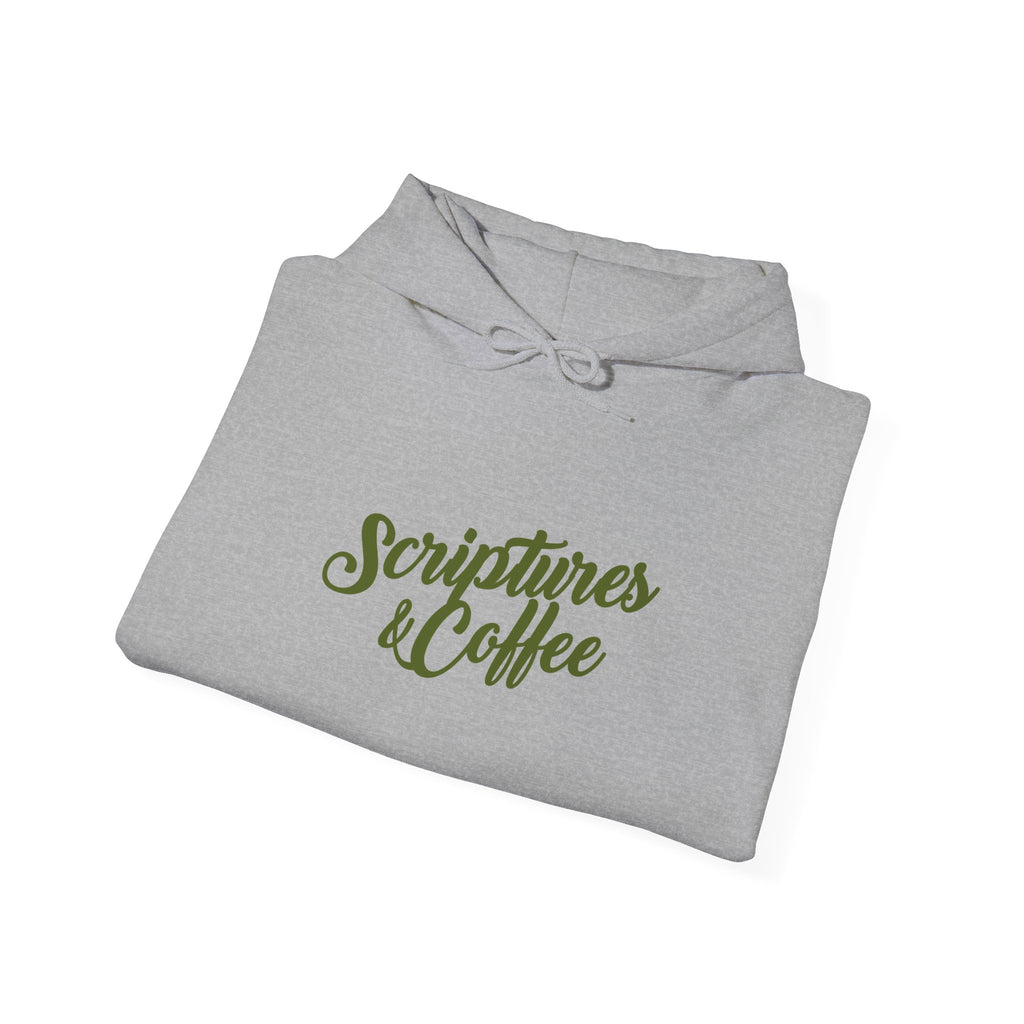 Scriptures & Coffee Hoodie – Christian Faith Graphic Pullover