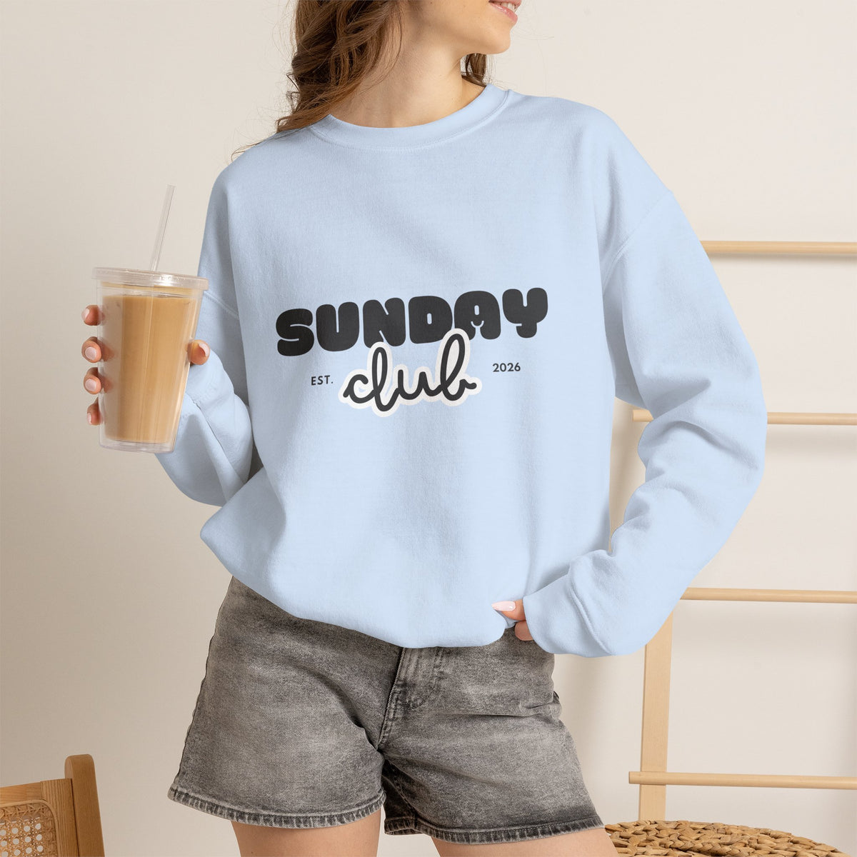 Sunday Club Sweatshirt — Cozy Retro Graphic Crewneck