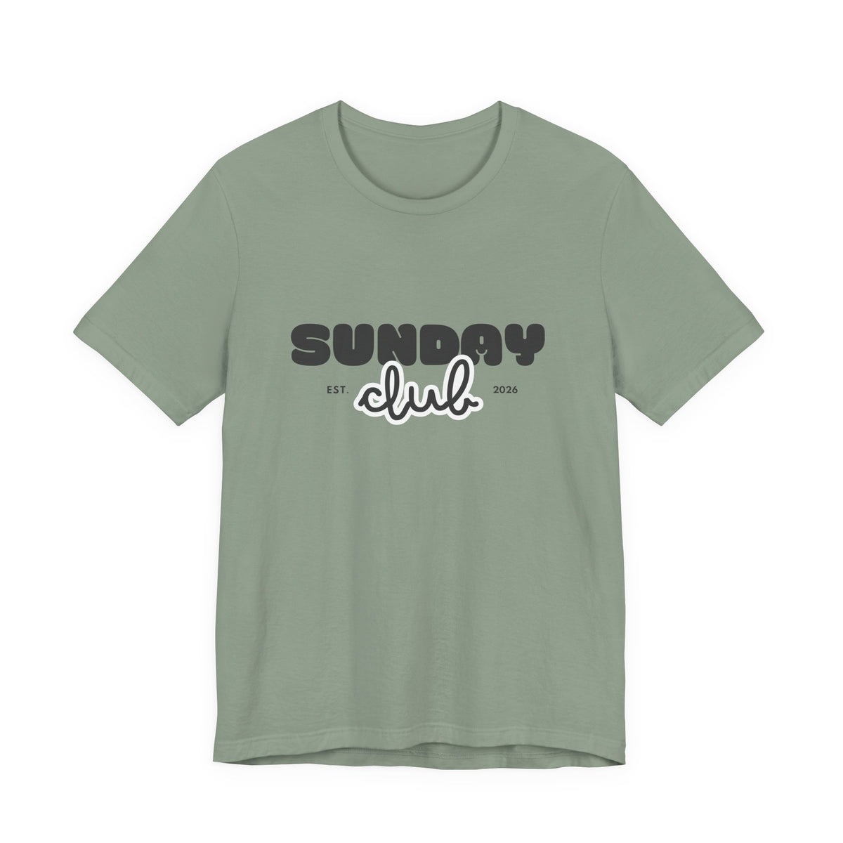 Sunday Club T-Shirt — Vintage Script Graphic Tee