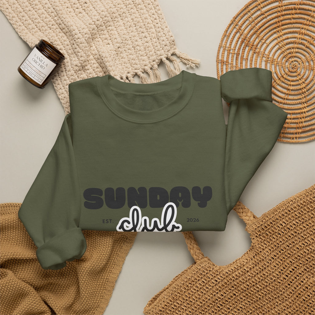 Sunday Club Sweatshirt — Cozy Retro Graphic Crewneck